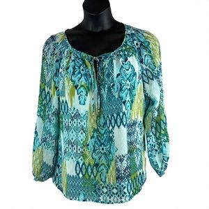 Jones New York Lined Blouse, Size L